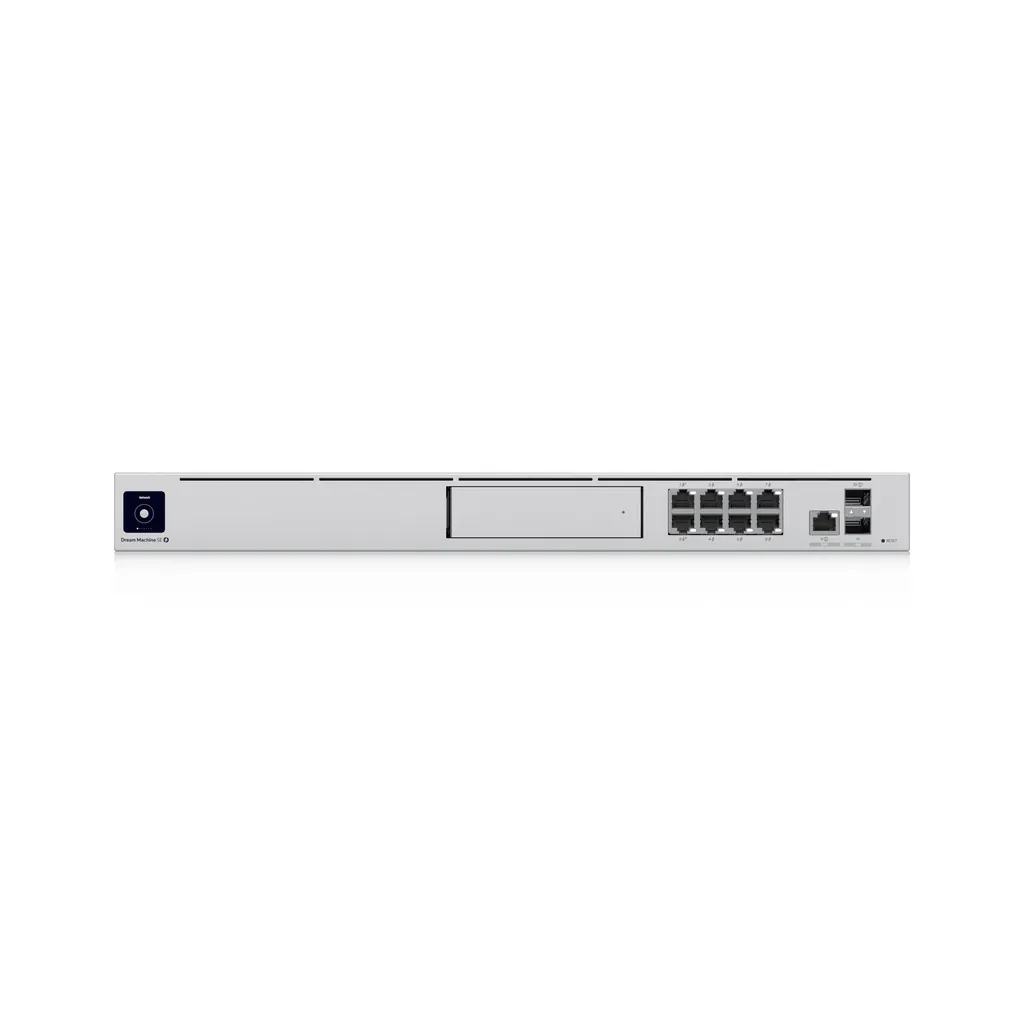 Ubiquiti Dream Machine Special Edition, UniFi OS Console, 8x GbE PoE RJ45 Ports, 3.5" HDD Bay