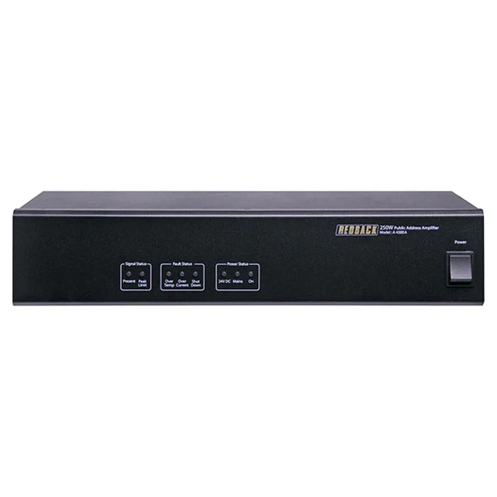 Redback 250W Public Address (PA) Power Amplifier