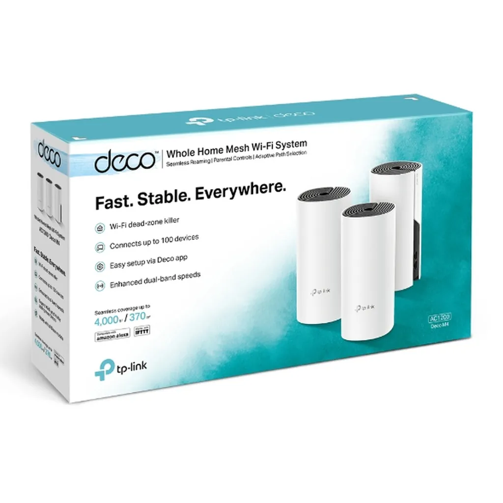TP-Link Deco M4 (3 Pack) AC1200 Home Mesh WiFi System