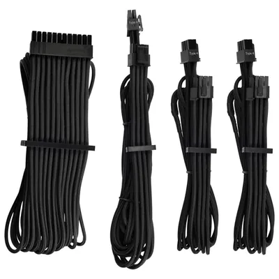 Corsair Premium Individually Sleeved PSU Cables Starter Kit Type 4 Gen 4 - Black