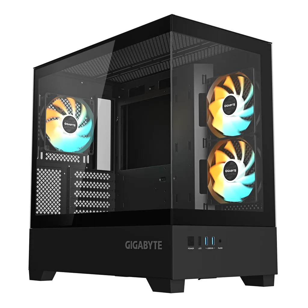 Gigabyte C201 Panoramic mATX Desktop Case Black