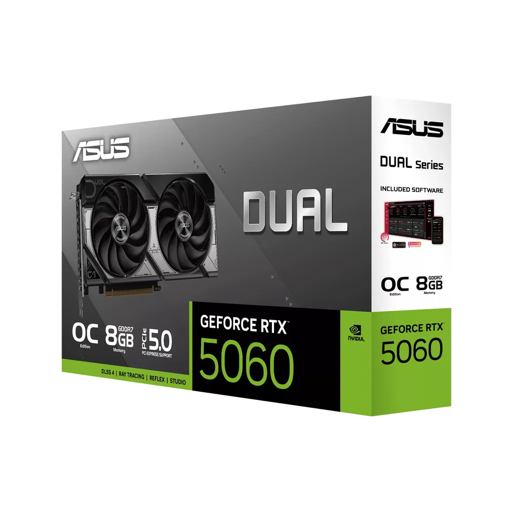 ASUS Dual Nvidia RTX 5060 8GB OC GDDR7 Video Card 