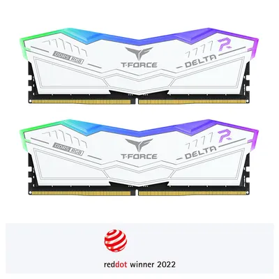Team T-Force Delta RGB 32GB Kit (2x16GB) DDR5-6000 C38 - White