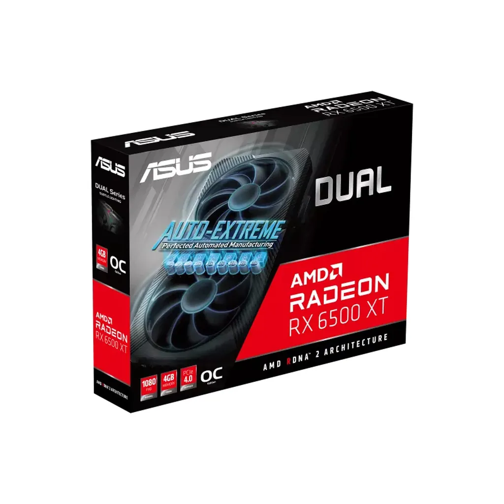 Asus Dual Radeon RX 6500 XT OC 4GB GDDR6