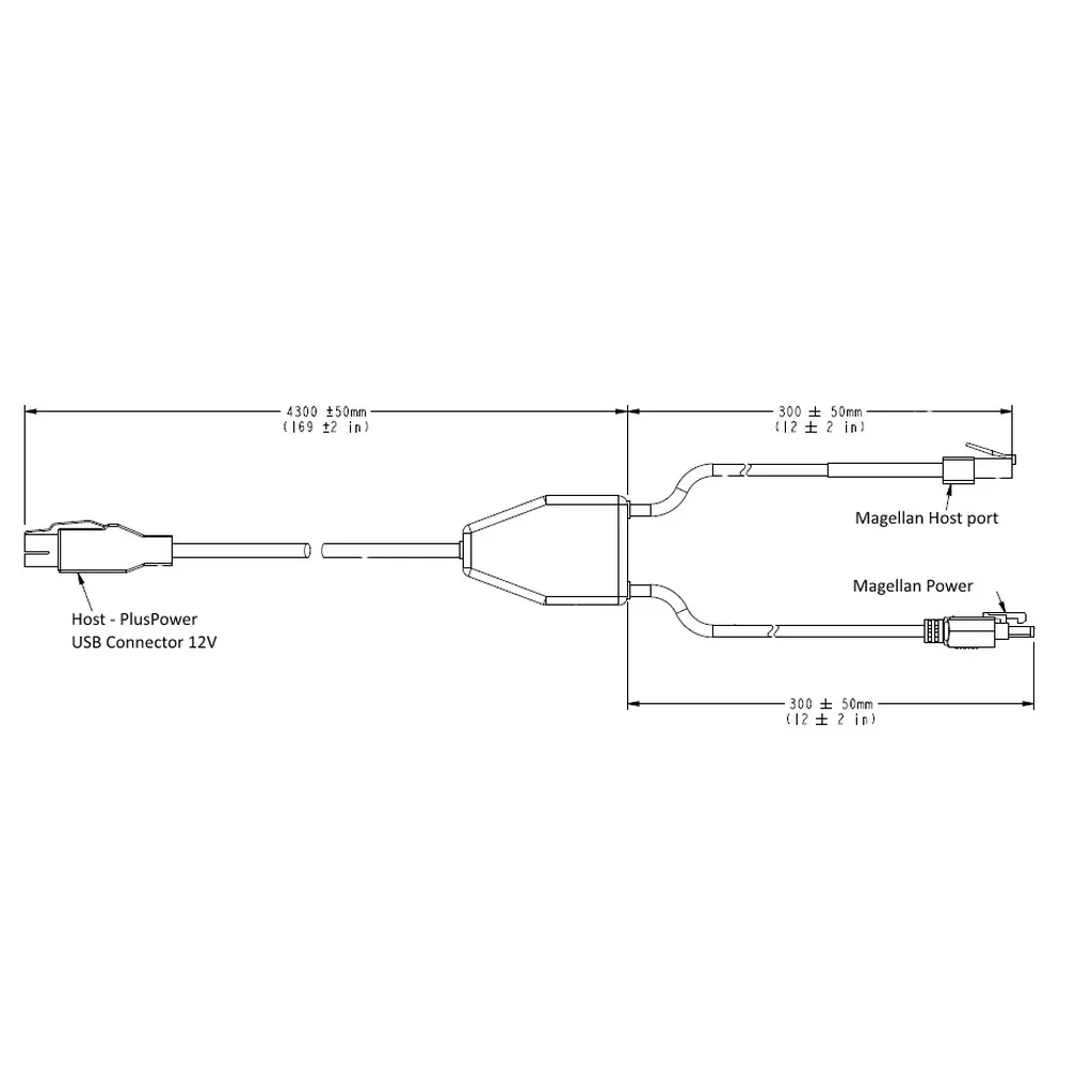 DATALOGIC CABLE IBM USB, Power Off Terminal, 3 Pin, 4.6m 93/94/96/9900I
