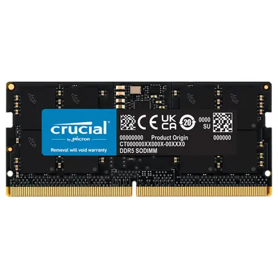 Crucial 16GB (1x32GB) DDR5 SODIMM 5600MHz CL46 Notebook Memory