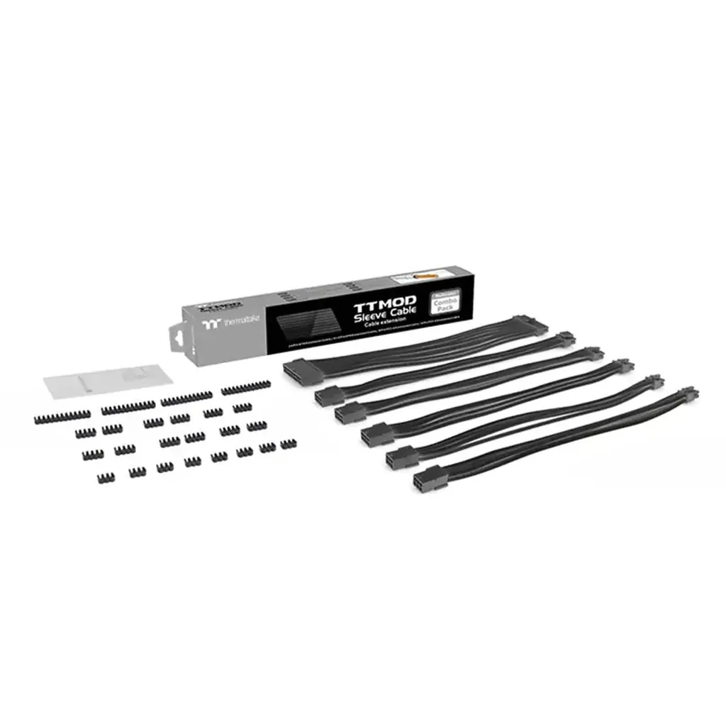 Thermaltake TtMod Sleeved PSU Extension Cable Set V2 - Black