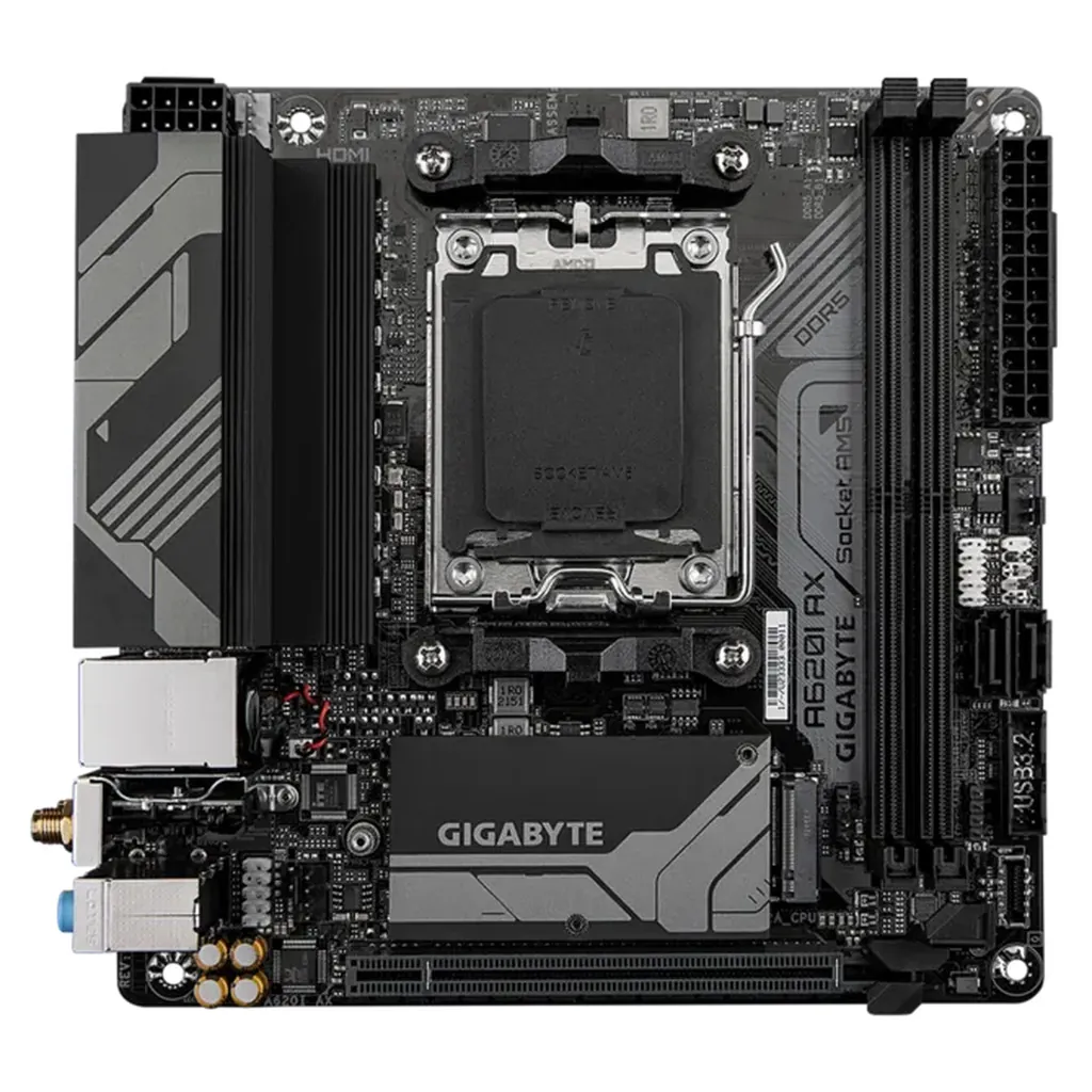 Gigabyte A620I AX AM5 DDR5 Mini-ITX Desktop Motherboard