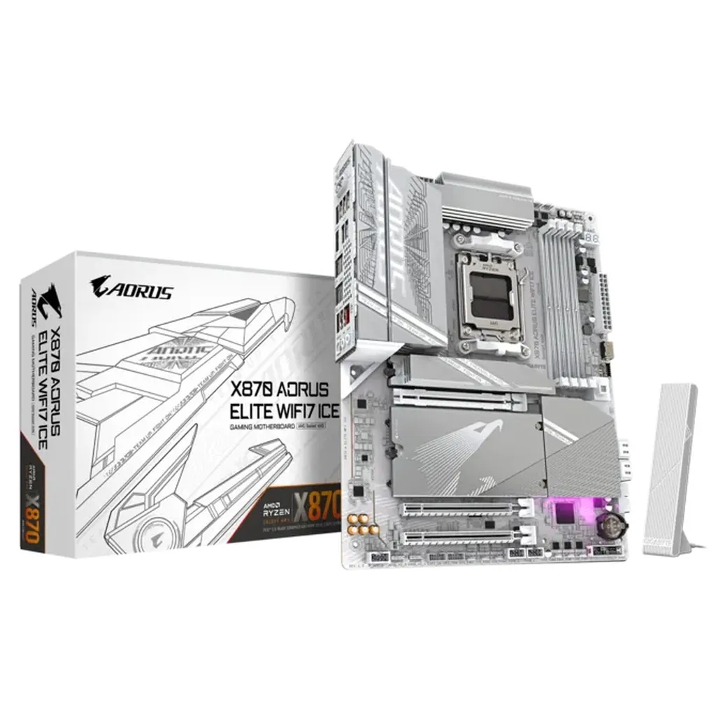 Gigabyte X870 AORUS ELITE WIFI7 ICE AM5 ATX Desktop Motherboard