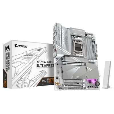 Gigabyte X870 AORUS ELITE WIFI7 ICE AM5 ATX Desktop Motherboard
