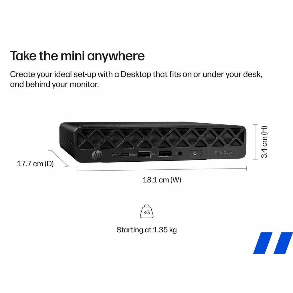 HP EliteDesk 8 MINI G1i, U7-265 32GB 1TB W11P WL BT 3YR