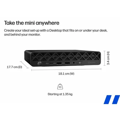 HP EliteDesk 8 MINI G1i, U7-265 32GB 1TB W11P WL BT 3YR