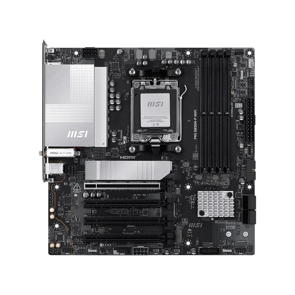MSI PRO B850M-P WIFI7 AM5 mATX Motherboard