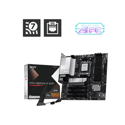 MSI PRO B850M-P WIFI7 AM5 mATX Motherboard