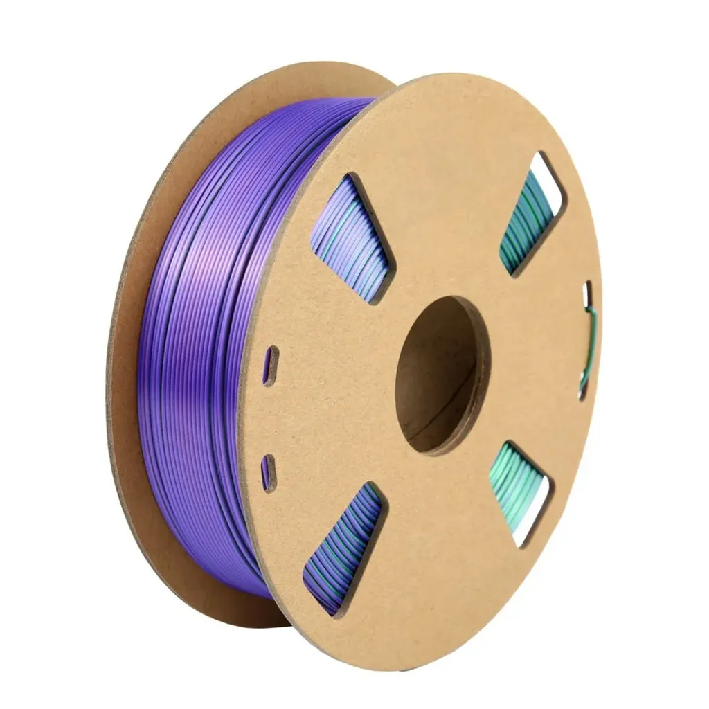 Protech Tri-Chroma PLA Filament 1kg 1.75mm - Silk Red Copper / Purple / Dark Green