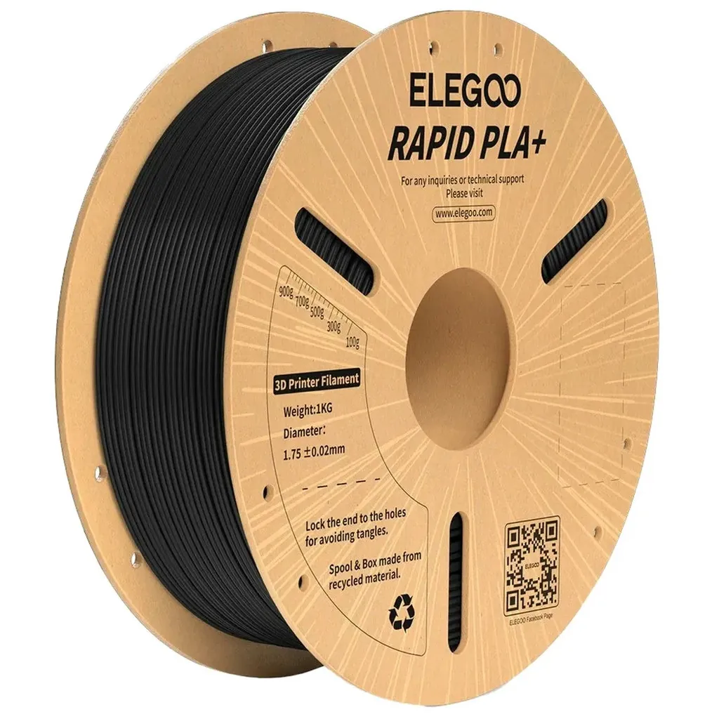Elegoo Rapid PLA+ Filament 1kg 1.75mm - Black