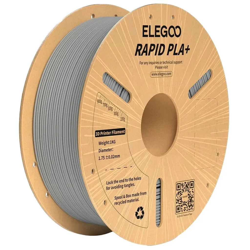 Elegoo Rapid PLA+ Filament 1kg 1.75mm - Grey
