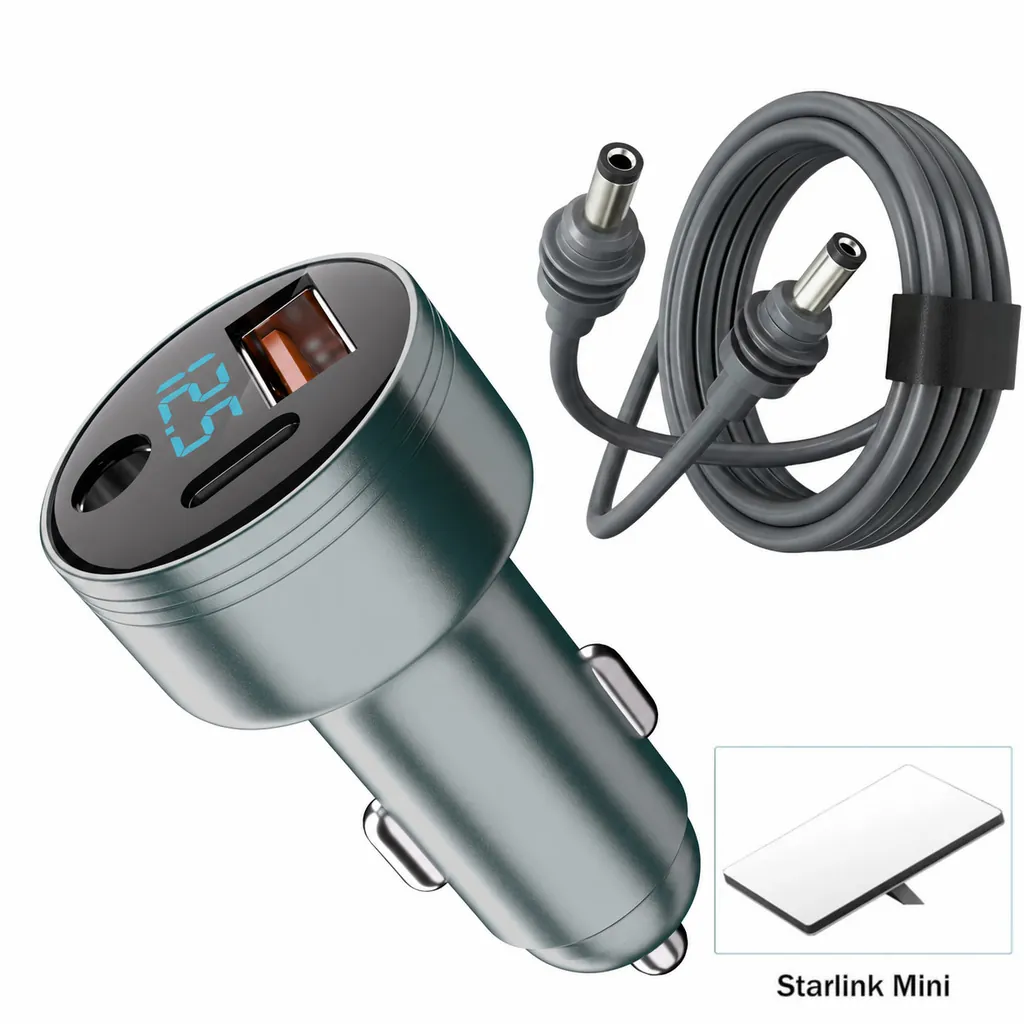 Starlink Mini Car 3 in 1 DC Power Adapter with Power Cable - 5M