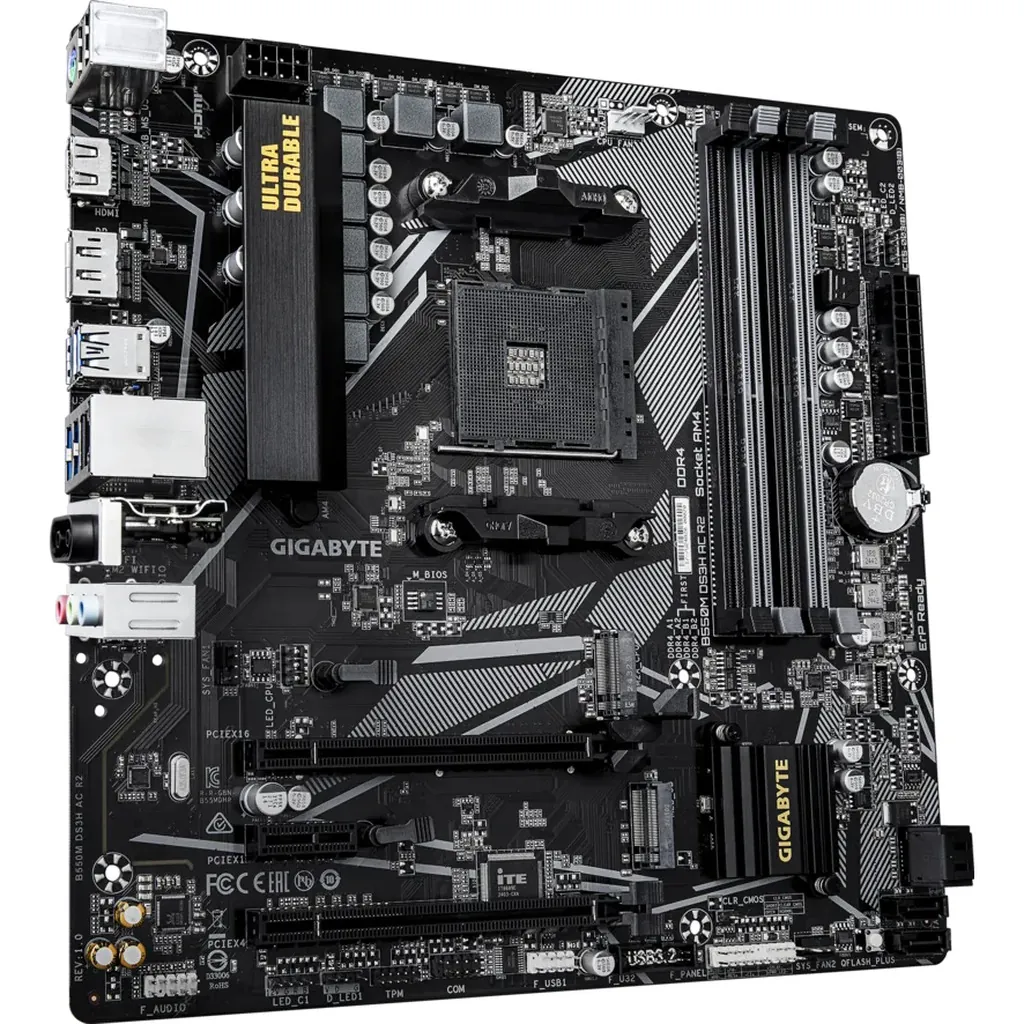 Gigabyte B550M DS3H AC R2 WiFi AM4 mATX Motherboard 