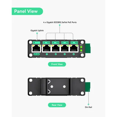 Linovision Industrial 5 Port Gigabit Solar Switch
