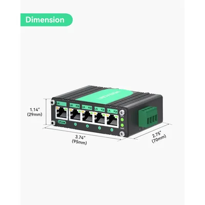 Linovision Industrial 5 Port Gigabit Solar Switch