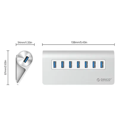 Orico Aluminum 7-Port USB3.0 Hub