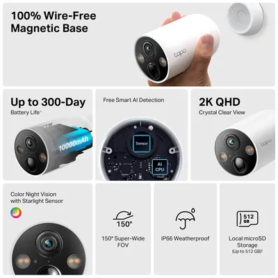 TP-Link Tapo TC85 - Smart Wire-Free Security Camera