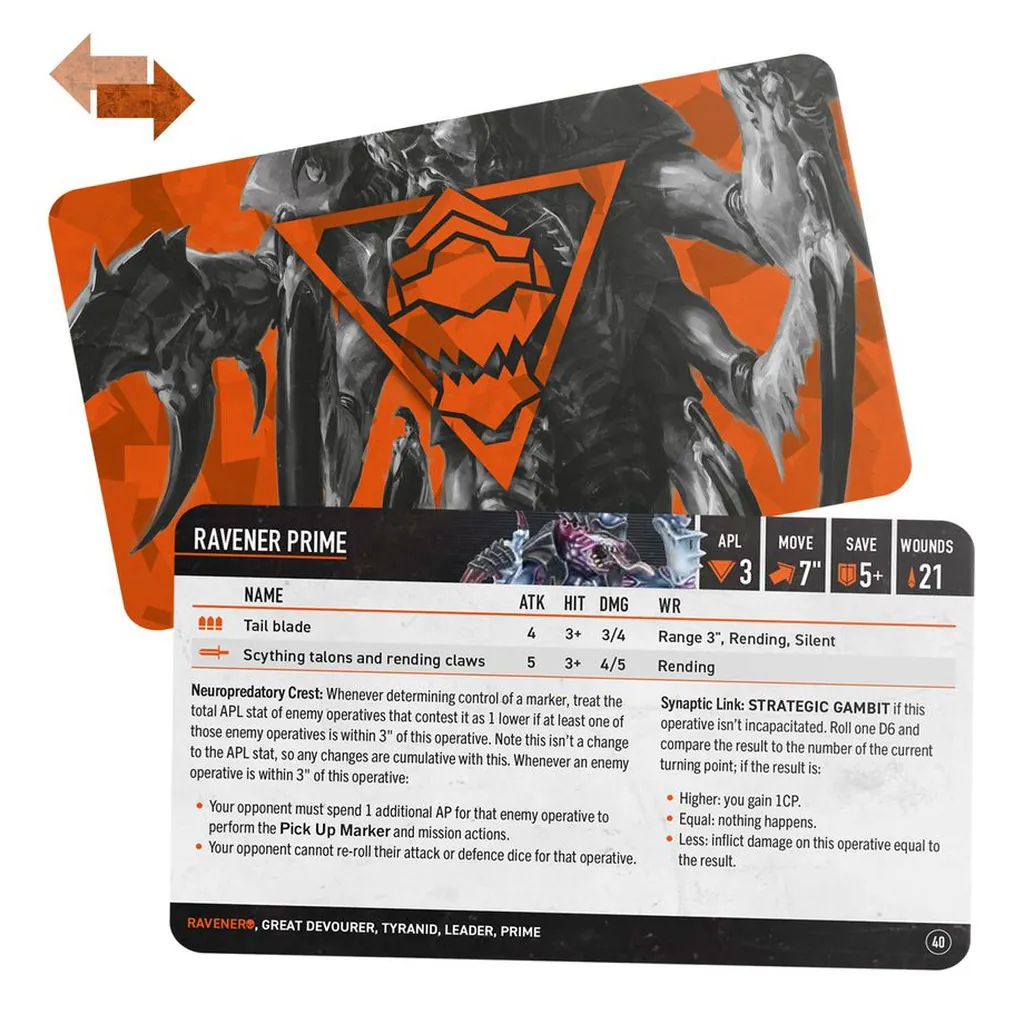 Warhammer Kill Team Datacards: Raveners