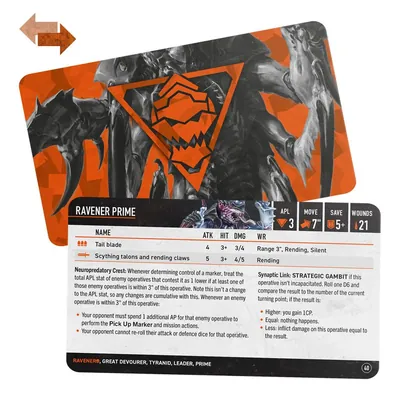 Warhammer Kill Team Datacards: Raveners