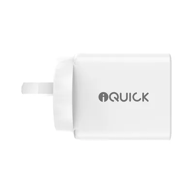 iQuick USB-A & USB-C 30W GaN II Fast Wall Power Adapter