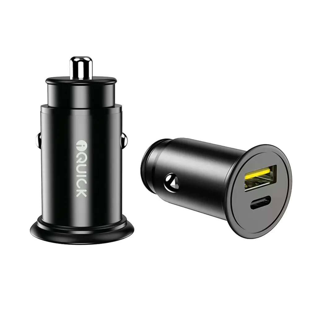 iQuick 48W Fast Car Charging USB-A & USB-C Ports